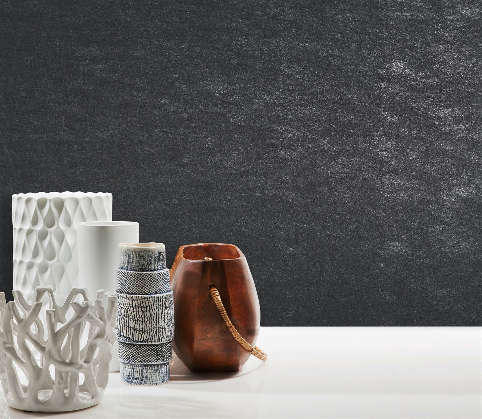 brushed steel metallic wide width wall covering